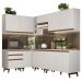 Cozinha Completa de Canto Madesa Reims 392002 com Armário e Balcão - Branco