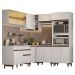 Cozinha Completa de Canto Madesa Reims 402001 com Armário e Balcão - Branco
