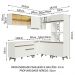 Cozinha Completa de Canto Madesa Reims 402001 com Armário e Balcão - Branco