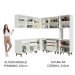 Cozinha Completa de Canto Madesa Reims 437001 com Armário e Balcão - Branco