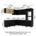 Cozinha Completa de Canto Madesa Reims 452001 com Armário e Balcão - Preto