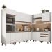 Cozinha Completa de Canto Madesa Reims 462001 com Armário e Balcão - Branco