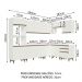 Cozinha Completa de Canto Madesa Reims 462001 com Armário e Balcão - Branco