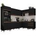 Cozinha Completa de Canto Madesa Reims 462001 com Armário e Balcão - Preto