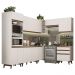Cozinha Completa de Canto Madesa Reims 462002 com Armário e Balcão - Branco