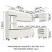Cozinha Completa de Canto Madesa Reims 462002 com Armário e Balcão - Branco