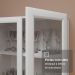 Cristaleira 70 cm 2 Portas de Vidro com Pés Cônicos Branco/Marrom Madesa