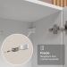 Cristaleira 70 cm 2 Portas de Vidro com Pés Cônicos Branco/Marrom Madesa