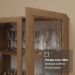 Cristaleira 70 cm 2 Portas de Vidro com Pés Cônicos Rustic/Marrom Madesa