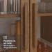 Cristaleira 70 cm 2 Portas de Vidro com Pés Trapézio Rustic/Marrom Madesa