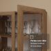 Cristaleira 70 cm 2 Portas de Vidro com Pés Trapézio Rustic/Marrom Madesa