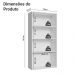 Cristaleira Suspensa 70 cm 2 Portas de Vidro Branco Madesa