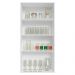 Cristaleira Suspensa 70 cm 2 Portas de Vidro Branco Vik Madesa
