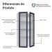 Cristaleira Suspensa 70 cm 2 Portas de Vidro Branco/Azul Vik Madesa
