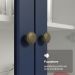 Cristaleira Suspensa 70 cm 2 Portas de Vidro Branco/Azul Vik Madesa