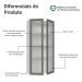 Cristaleira Suspensa 70 cm 2 Portas de Vidro Branco/Cinza Vik Madesa
