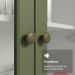 Cristaleira Suspensa 70 cm 2 Portas de Vidro Branco/Verde Vik Madesa