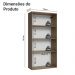 Cristaleira Suspensa 70 cm 2 Portas de Vidro Rustic Madesa