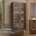 Cristaleira Suspensa 70 cm 2 Portas de Vidro Rustic Madesa