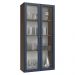 Cristaleira Suspensa 70 cm 2 Portas de Vidro Rustic/Azul Vik Madesa