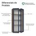 Cristaleira Suspensa 70 cm 2 Portas de Vidro Rustic/Azul Vik Madesa