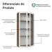 Cristaleira Suspensa 70 cm 2 Portas de Vidro Rustic/Branco Vik Madesa