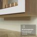Cristaleira Suspensa 70 cm 2 Portas de Vidro Rustic/Branco Vik Madesa