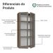 Cristaleira Suspensa 70 cm 2 Portas de Vidro Rustic/Cinza Vik Madesa