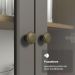 Cristaleira Suspensa 70 cm 2 Portas de Vidro Rustic/Cinza Vik Madesa