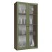 Cristaleira Suspensa 70 cm 2 Portas de Vidro Rustic/Verde Vik Madesa