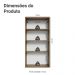 Cristaleira Suspensa 70 cm 2 Portas de Vidro Rustic/Verde Vik Madesa