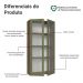Cristaleira Suspensa 70 cm 2 Portas de Vidro Rustic/Verde Vik Madesa