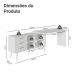 Escrivaninha Em L Mesa Para Computador Gamer 3 Gavetas Branco Lisboa Madesa