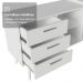 Escrivaninha Em L Mesa Para Computador Gamer 3 Gavetas Branco Lisboa Madesa