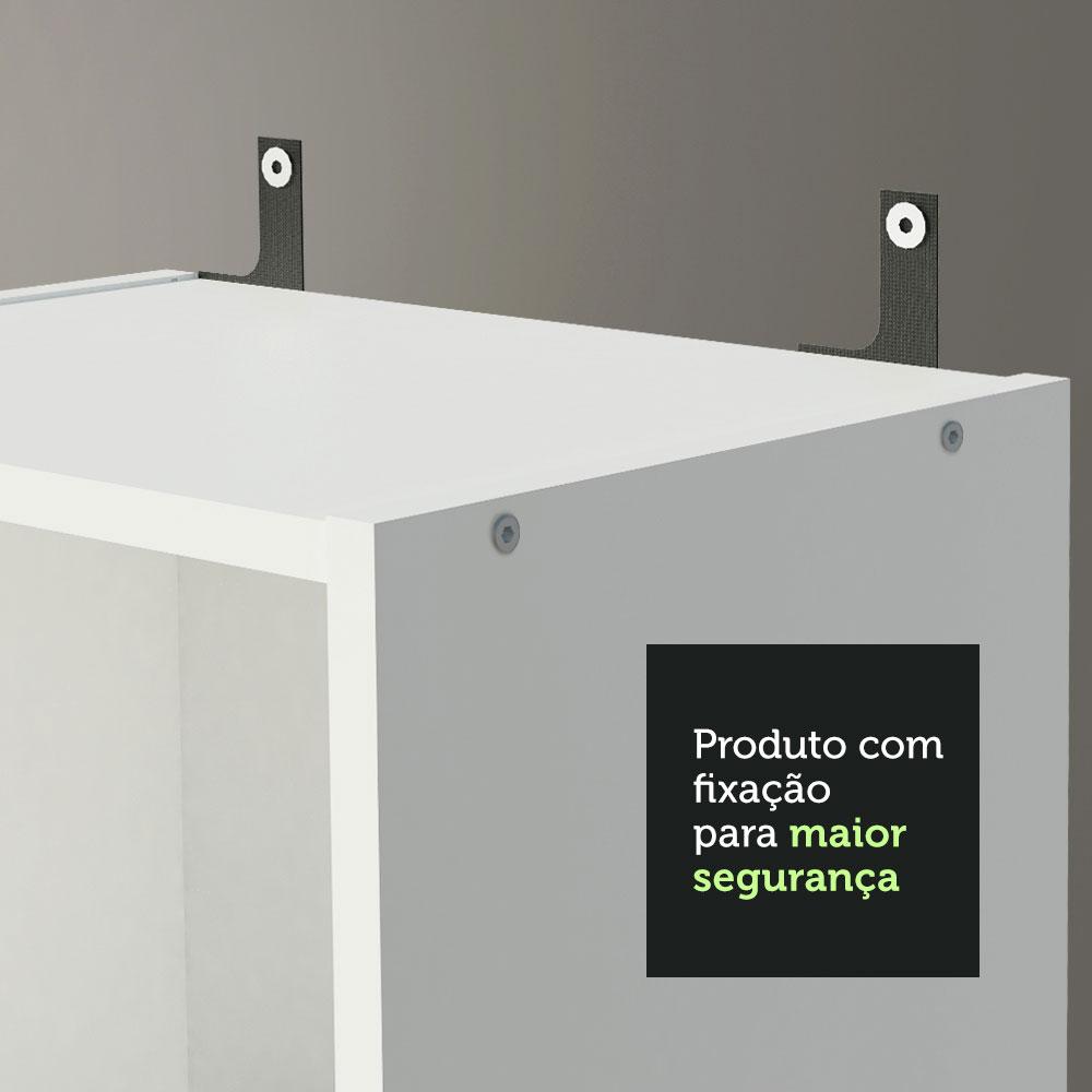 Escrivaninha Madesa Alaska + Estante Livreiro 6906 - Branco