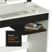Escrivaninha Madesa Rubi + Estante 6908 + Estante 6907 - Branco/Preto
