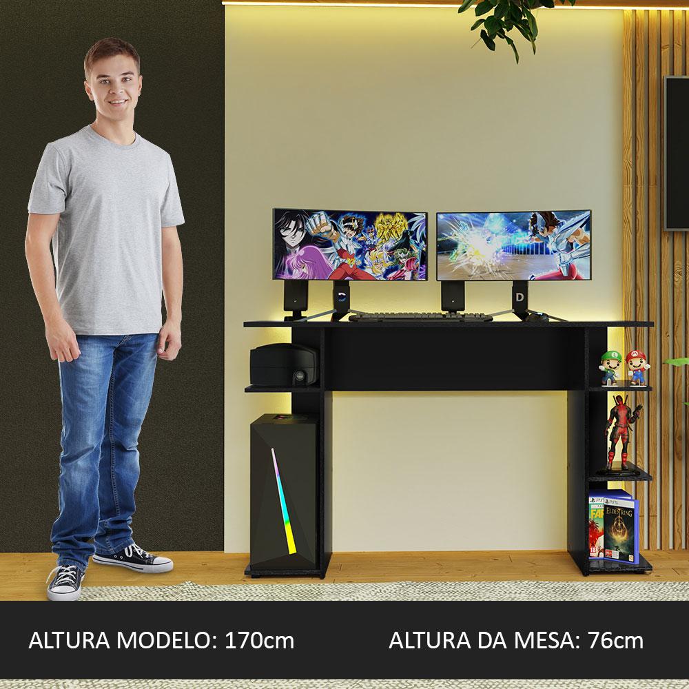 Escrivaninha Mesa para Computador Gamer Preto 9424 Madesa