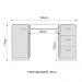 Escrivaninha Mesa para Computador Madesa Alaska 3 Gavetas 1 Porta - Branco