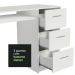 Escrivaninha Mesa para Computador Madesa Alaska 3 Gavetas 1 Porta - Branco