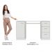 Escrivaninha Mesa para Computador Madesa Alaska 3 Gavetas 1 Porta - Branco