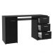 Escrivaninha Mesa para Computador Madesa Alaska 3 Gavetas 1 Porta - Preto