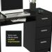 Escrivaninha Mesa para Computador Madesa Alaska 3 Gavetas 1 Porta - Preto