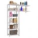 Estante Armário Multiuso e Prateleiras para Lavanderia 139cm Branco Madesa