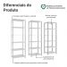 Estante Armário Multiuso para Livros 177cm Branco Madesa