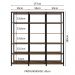 Estante Armário Multiuso para Livros 177cm Rustic/Preto Madesa
