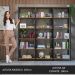 Estante Armário Multiuso para Livros 177cm Rustic/Preto Madesa