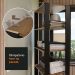 Estante Armário Multiuso para Livros 177cm Rustic/Preto Madesa