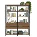 Estante Armário Multiuso para Livros 4 Gavetas 8 prateleiras 140cm Rustic/Preto Madesa