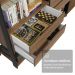 Estante Armário Multiuso para Livros 4 Gavetas 8 prateleiras 140cm Rustic/Preto Madesa