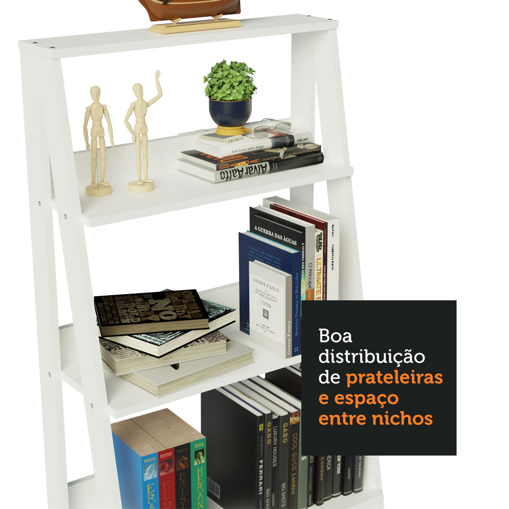 Estante Escada para Livros com 4 Prateleiras Madesa